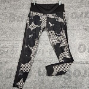 Adidas Leggings Womens Size  L [16-18  Black & white Patten Yoga /Gym